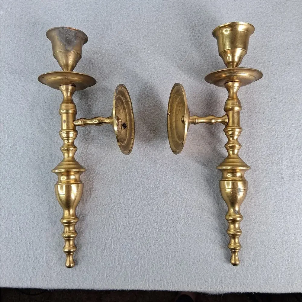 Pair Vintage Brass Plated 11.5